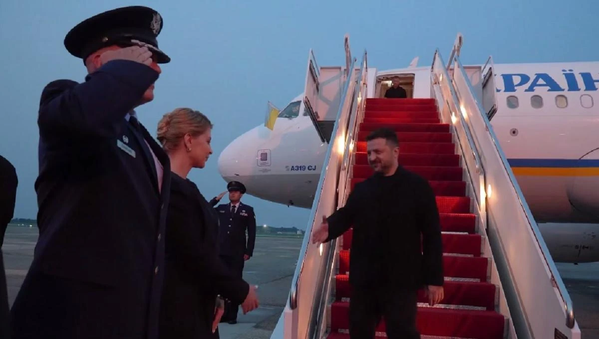 Зеленський під час візиту до США (скріншот)