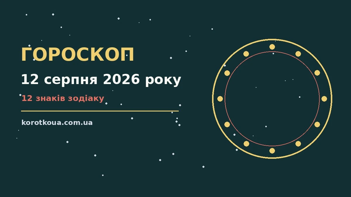 Гороскоп на 12 серпня 2026 року — спокійні та точні рішення на середу