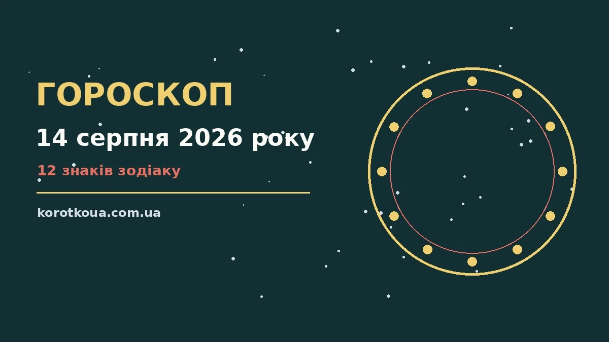 Гороскоп на 14 серпня 2026 року: п'ятниця для стосунків, спілкування й особистих меж