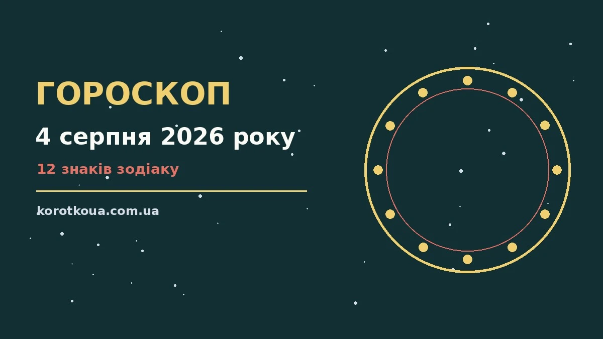 Гороскоп на 4 серпня 2026 року — ранковий прогноз і поради для дванадцяти знаків Зодіаку