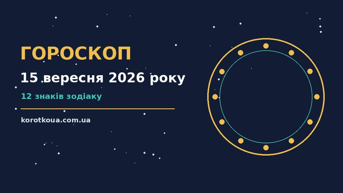 Гороскоп на 15 вересня 2026 року: корисний прогноз на день для спокійних і точних рішень