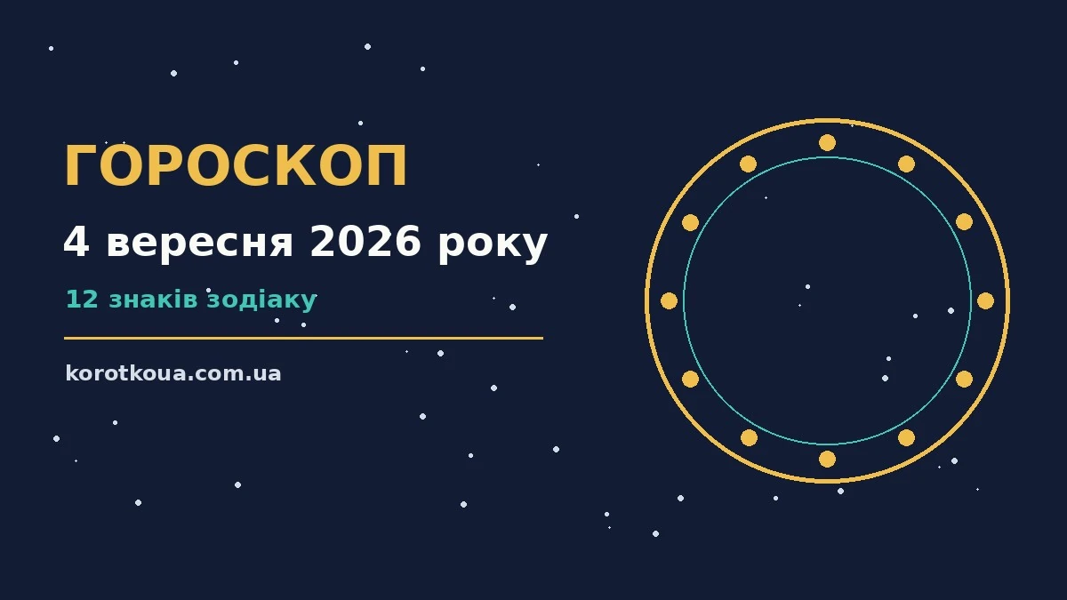Гороскоп на 4 вересня 2026 року: корисний прогноз на день для спокійних і точних рішень
